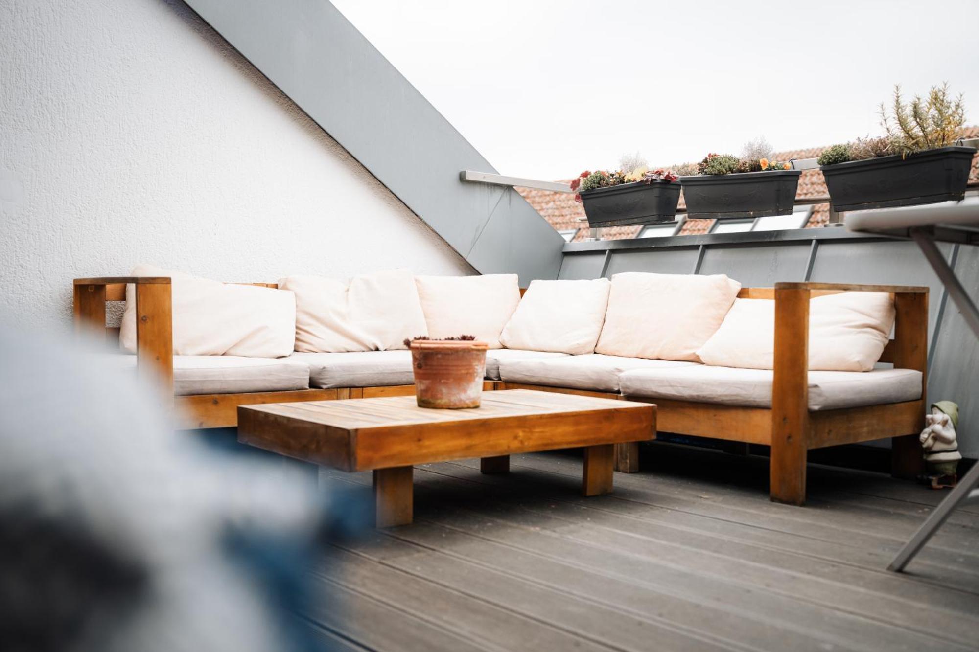 Hostel Mannheim Luaran gambar Rooftop terrace